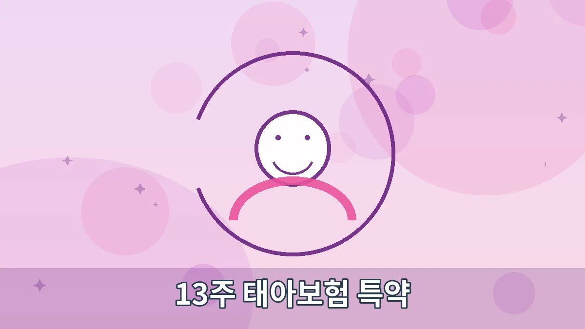 13주 태아보험 특약 안내 이미지 1