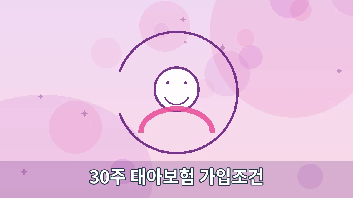 30주 태아보험 가입조건 안내 이미지 1
