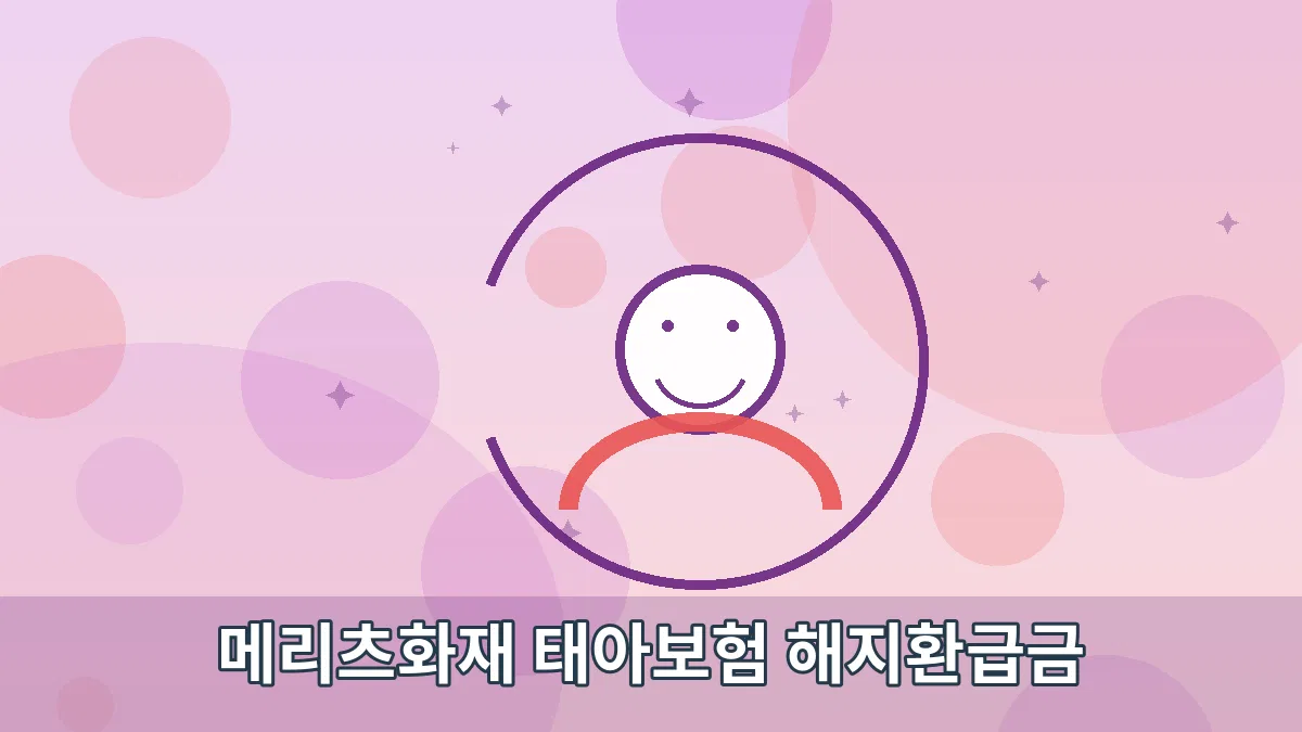 메리츠화재 태아보험 해지환급금 안내 이미지 2