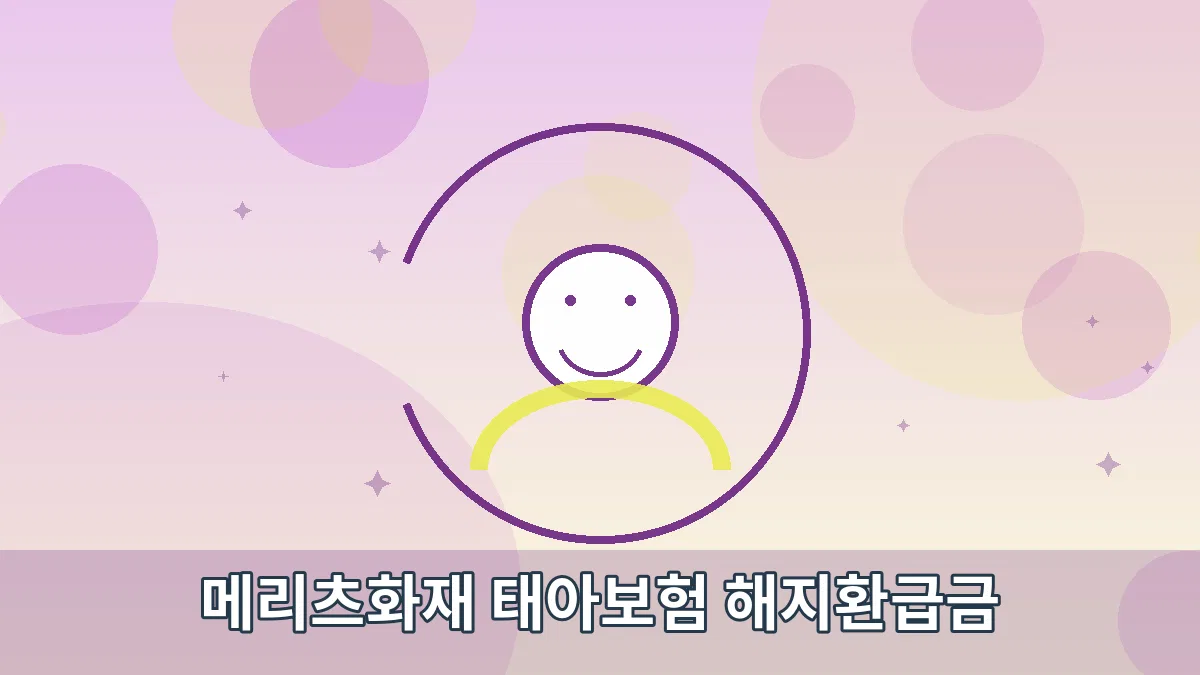 메리츠화재 태아보험 해지환급금 안내 이미지 4