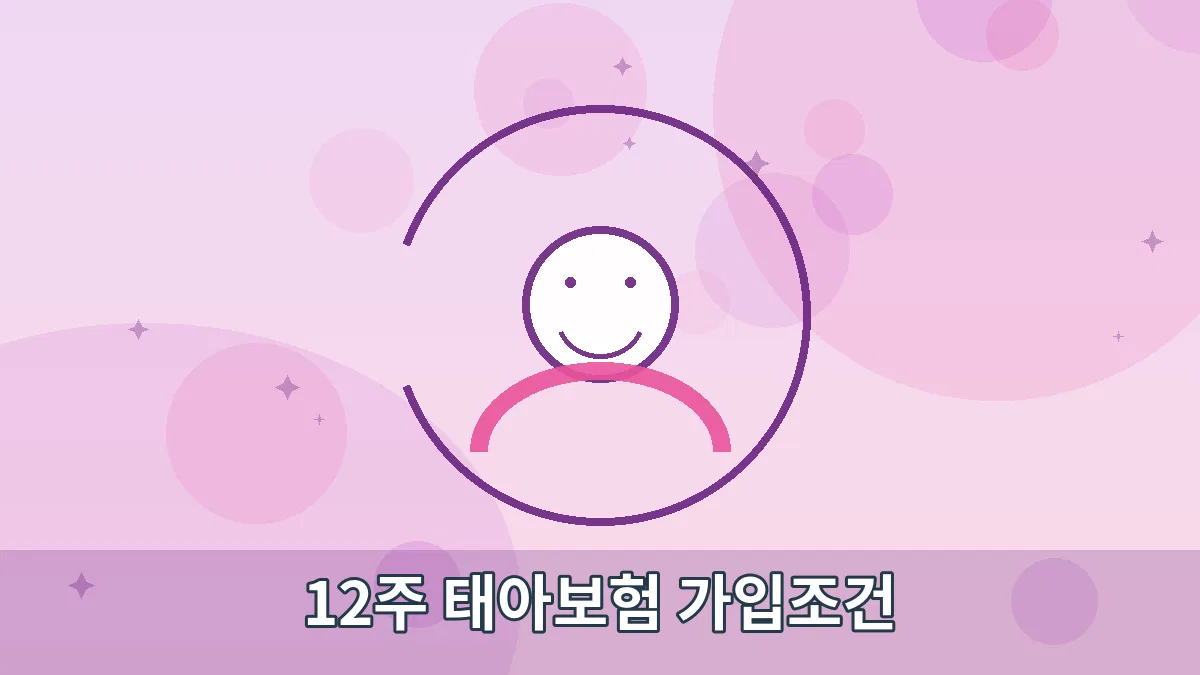 12주 태아보험 가입조건 안내 이미지 1